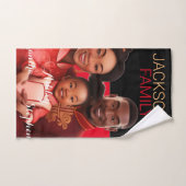 Gepersonaliseerde Afro-Amerikaanse familie, zwarte Bad Handdoek (Handdoek)