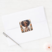Gepersonaliseerde Afro-Amerikaanse Meisje Sticker (Envelop)
