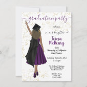 Gepersonaliseerde Afro-Amerikaanse tan Meisje Afst Kaart (Voorkant)