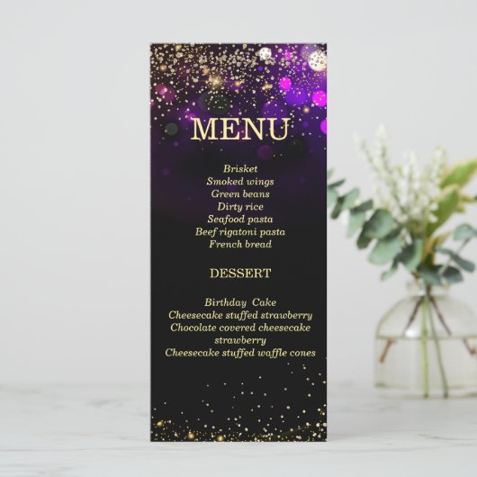 Gepersonaliseerde Afro-Amerikaanse vrouw Menu (Staand voorkant)