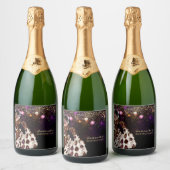 Gepersonaliseerde Afro-Amerikaanse vrouw verjaarda Sparkling Wijnetiket (Flessen)