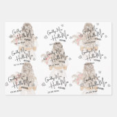 Gepersonaliseerde afscheid Miss Hallo Mrs Vrijgeze Inpakpapier Vel (Voorkant 3)