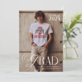 Gepersonaliseerde Afstudeerder Foto - Casual Moder Kaart (Staand voorkant)