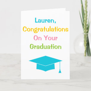 Gepersonaliseerde afstudeerdop Gefeliciteerd Kaart