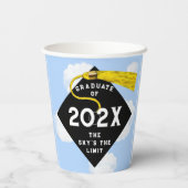 Gepersonaliseerde afstudeerfeest 2025 papieren bekers (Achterkant)