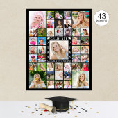 Gepersonaliseerde afstudeerfeest 43 foto collage poster