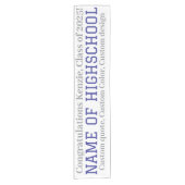 Gepersonaliseerde afstudeerfeest decoratie korte tafelloper (Voorkant)