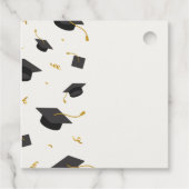 Gepersonaliseerde afstudeerpartij bedankjes labels (Achterkant)