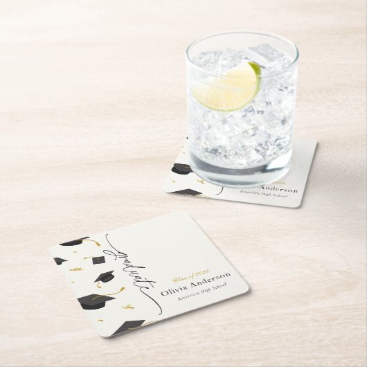 Gepersonaliseerde afstudeerpartij kartonnen onderzetters (Insitu)