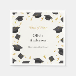 Gepersonaliseerde afstudeerpartij servet