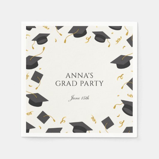 Gepersonaliseerde afstudeerpartij servet (Voorkant)