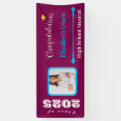 Gepersonaliseerde Afstuderen Banner Foto, Naam 202 (Verticaal)