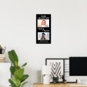 Gepersonaliseerde Afstuderen cadeaus, dan en nu Fo Poster (Thuiskantoor)