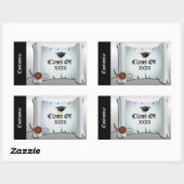 Gepersonaliseerde Afstuderen Class Event Silver St Rechthoekige Sticker (Vel)