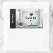 Gepersonaliseerde Afstuderen Class Event Silver St Rechthoekige Sticker (Tas)