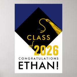 gepersonaliseerde afstuderen congraties poster