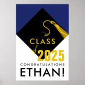 gepersonaliseerde afstuderen congraties poster (Voorkant)