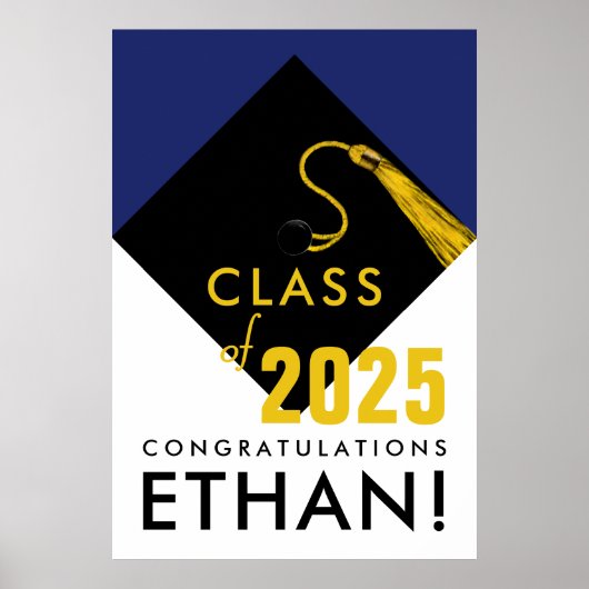 gepersonaliseerde afstuderen congraties poster (Voorkant)