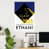 gepersonaliseerde afstuderen congraties poster (Thuiskantoor)
