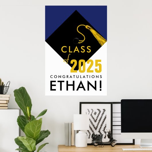 gepersonaliseerde afstuderen congraties poster (Thuiskantoor)