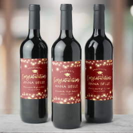 Gepersonaliseerde Afstuderen Custom Class van 2025 Wijn Etiket