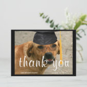 Gepersonaliseerde Afstuderen Dog w / Tassel Aankondiging (Staand voorkant)