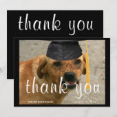 Gepersonaliseerde Afstuderen Dog w / Tassel Aankondiging (Voorkant / Achterkant)