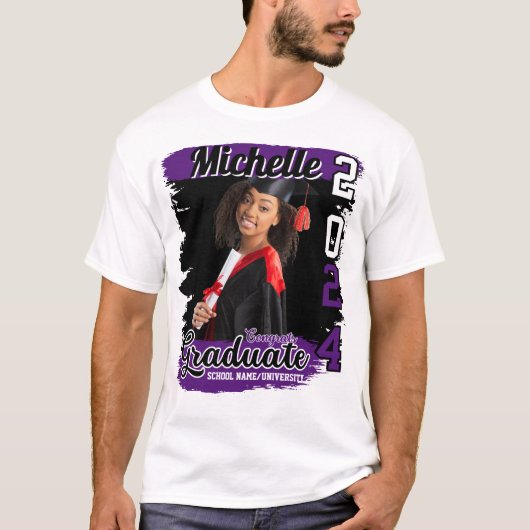 Gepersonaliseerde Afstuderen familie aangepaste fo T-shirt (Voorkant)
