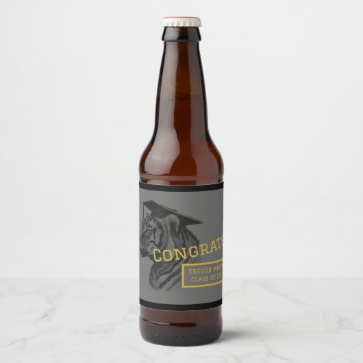 Gepersonaliseerde Afstuderen flesetiketten Bier Etiket (Voorkant)