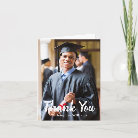 Gepersonaliseerde Afstuderen foto Dank u kaart (Voorkant)