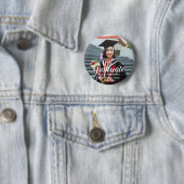 Gepersonaliseerde Afstuderen foto naam klasse jaar Ronde Button 5,7 Cm (In situ)