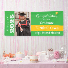Gepersonaliseerde Afstuderen foto, naam Spandoek