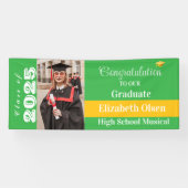 Gepersonaliseerde Afstuderen foto, naam Spandoek (Horizontaal)