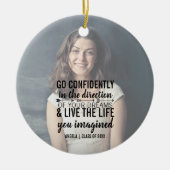 Gepersonaliseerde Afstuderen Foto Quote Ornament (Voorkant)
