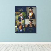 Gepersonaliseerde Afstuderen Fotocollage Canvas Pr Afdruk (Insitu (Houten vloer))