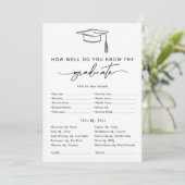 Gepersonaliseerde Afstuderen Game quiz Kaart (Staand voorkant)