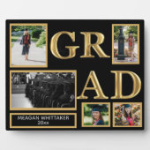 Gepersonaliseerde Afstuderen geschenk foto collage Fotoplaat (Voorkant)