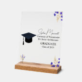Gepersonaliseerde Afstuderen Gift, Afstuderen Plaq Acryl Bord (Hoek)