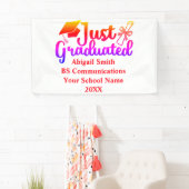 Gepersonaliseerde Afstuderen Gift Name, Year, Scho Spandoek (Insitu)