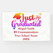 Gepersonaliseerde Afstuderen Gift Name, Year, Scho Spandoek (Horizontaal)