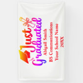 Gepersonaliseerde Afstuderen Gift Name, Year, Scho Spandoek (Verticaal)