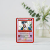 Gepersonaliseerde Afstuderen Kaart Afstuderen Trad Contactkaartje (Staand voorkant)