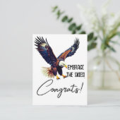 Gepersonaliseerde Afstuderen Kaart, Soaring Eagle  (Staand voorkant)