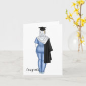 Gepersonaliseerde Afstuderen Kaart voor moslimverp (Gele Bloem)