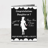 Gepersonaliseerde Afstuderen Kaarten voor Dochter  (Voorkant)