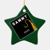 Gepersonaliseerde Afstuderen Keepomwille Cadeaus Keramisch Ornament (Voorkant)