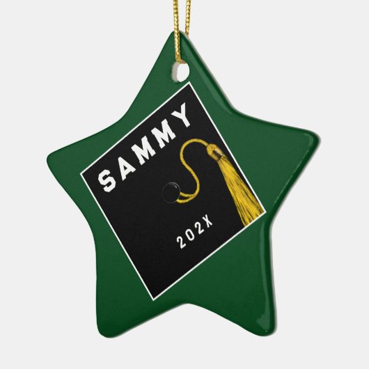 Gepersonaliseerde Afstuderen Keepomwille Cadeaus Keramisch Ornament (Links)