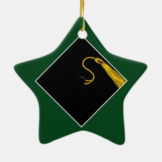 Gepersonaliseerde Afstuderen Keepomwille Cadeaus Keramisch Ornament (Achterkant)