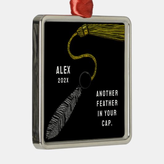 Gepersonaliseerde Afstuderen Keepomwille Cadeaus Metalen Ornament (Rechts)