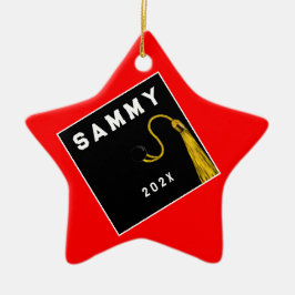 Gepersonaliseerde Afstuderen Keepsake Keramische O Keramisch Ornament